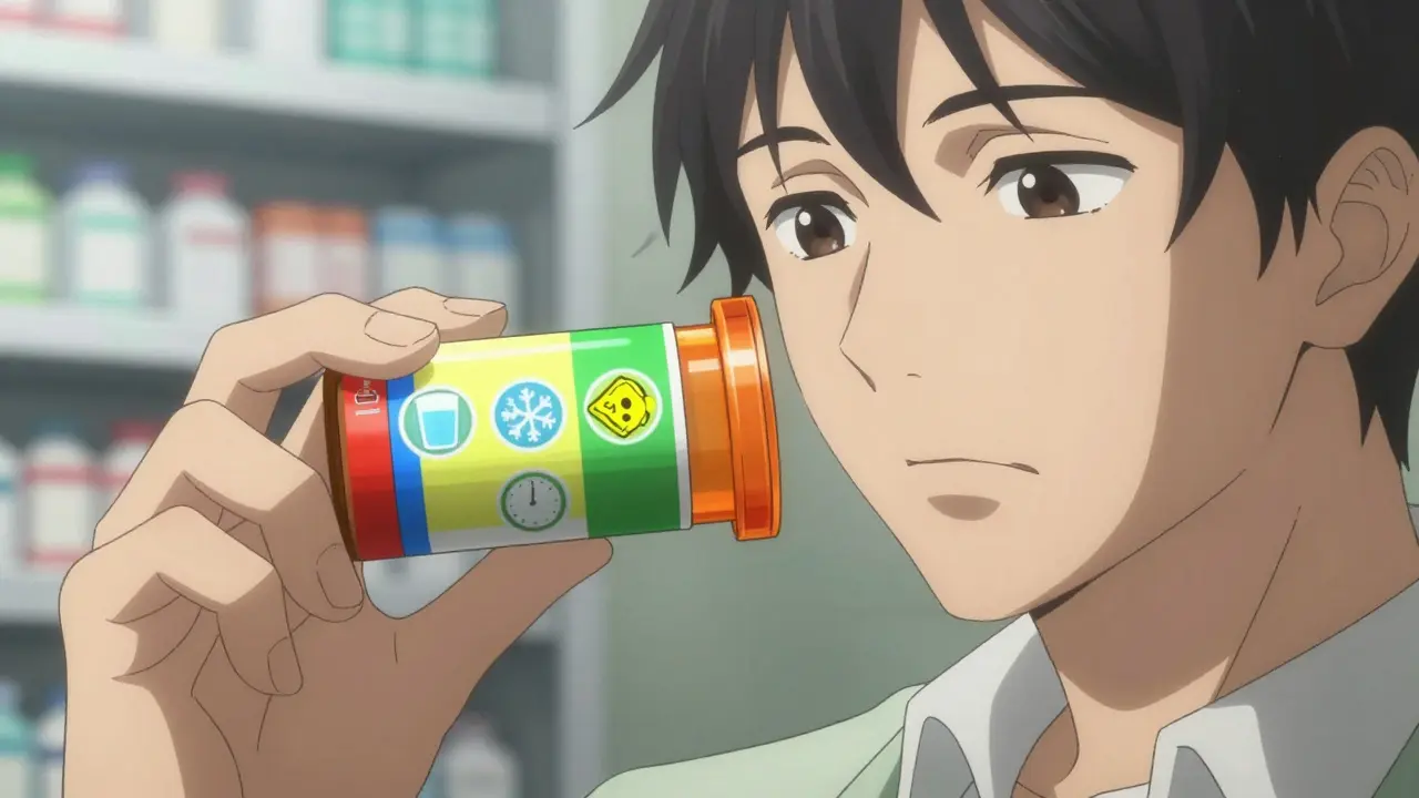 Pharmacy Auxiliary Labels: Color Stickers on Medication Bottles Explained